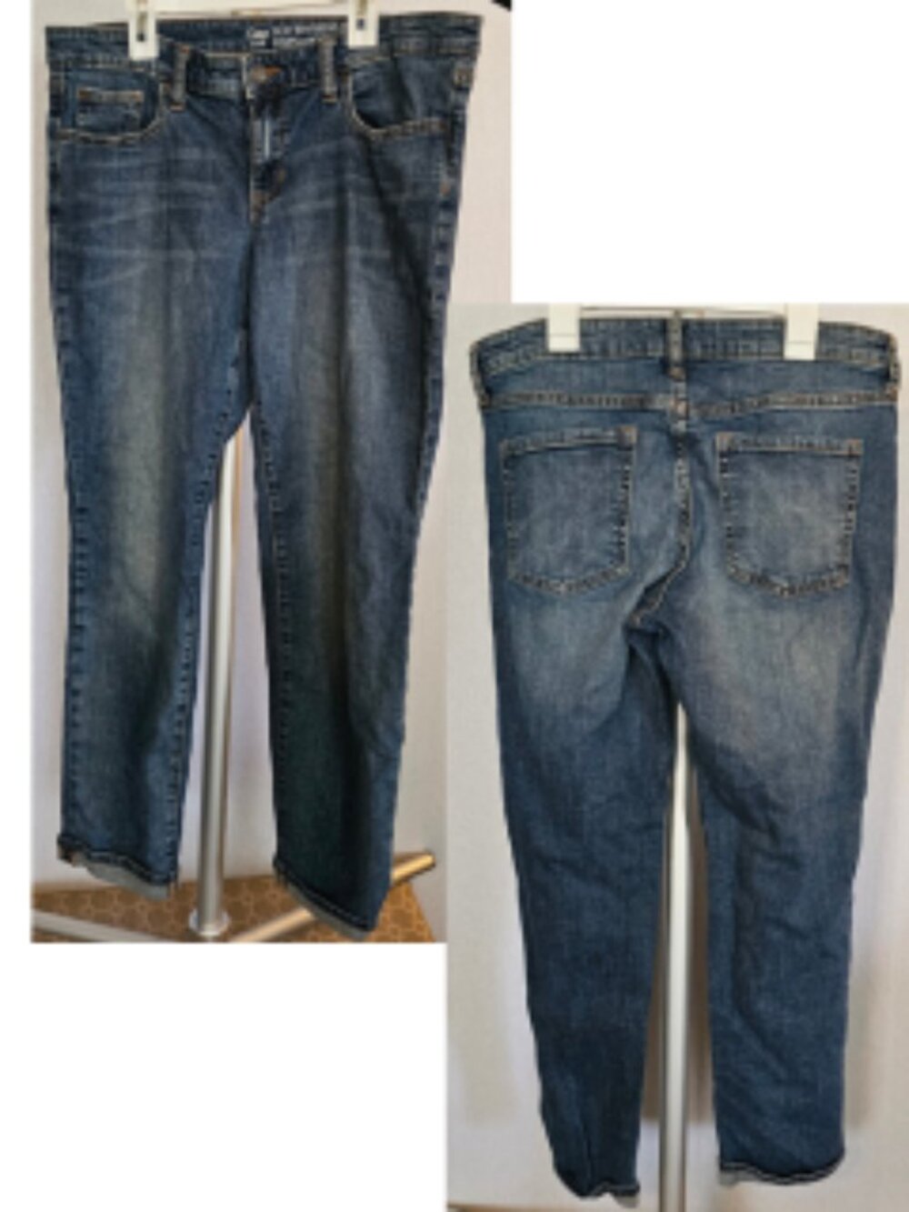 Gap Sexy Boyfriend Fit, size 10/30A or 10R, Authentic Medium Wash Cuffed Ankle